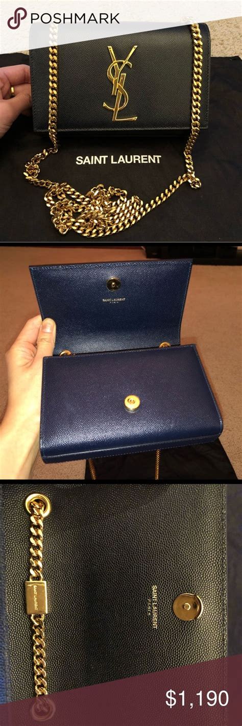 navy ysl kate shw|Kate Bag .